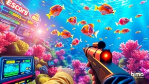 Engaging scene of bắn cá đổi thưởng gameplay showcasing vibrant underwater visuals and thrilling action.