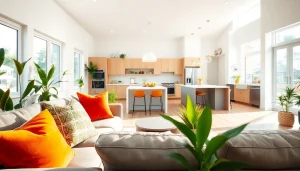 Transforming a living room through home renovation to create a bright, inviting atmosphere.