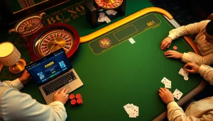 Experience gaming excitement at jun88 bet with thrilling casino table visuals.