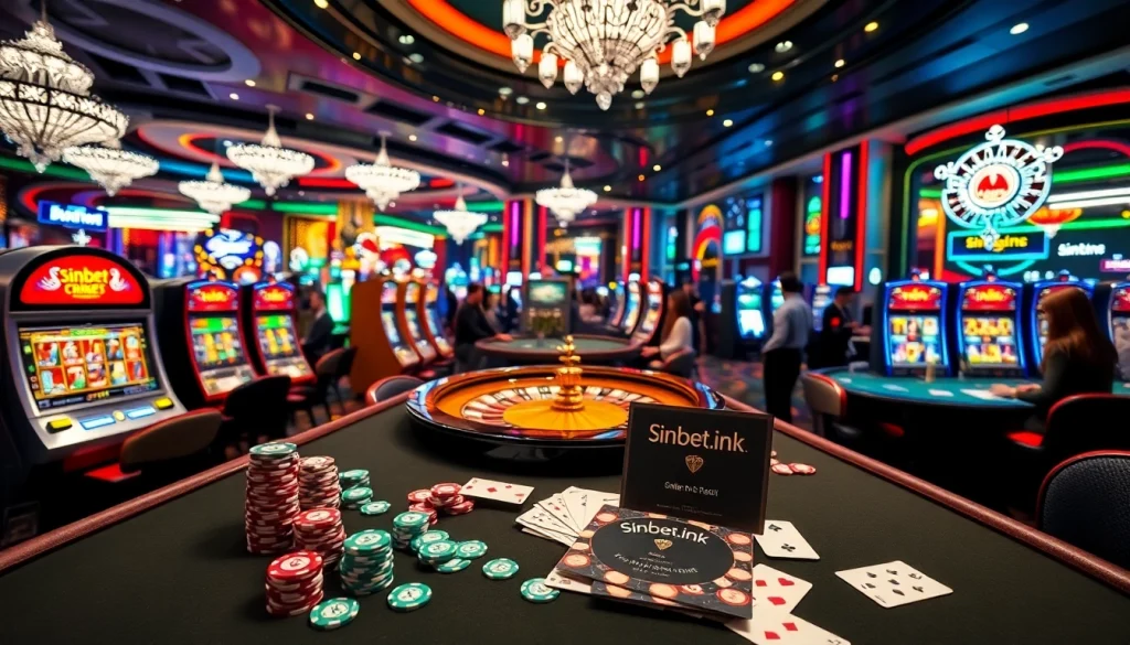 Experience thrilling gameplay at sinbet.ink with vibrant slot machines and poker tables.