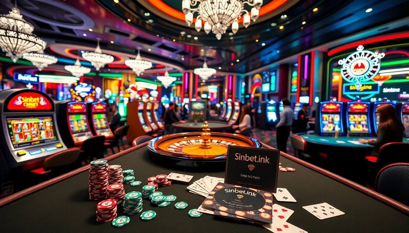 Experience thrilling gameplay at sinbet.ink with vibrant slot machines and poker tables.
