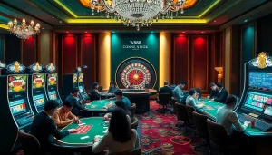 Exciting gaming scene featuring players engaged in poker at W88, emphasizing đăng nhập w88 experience.