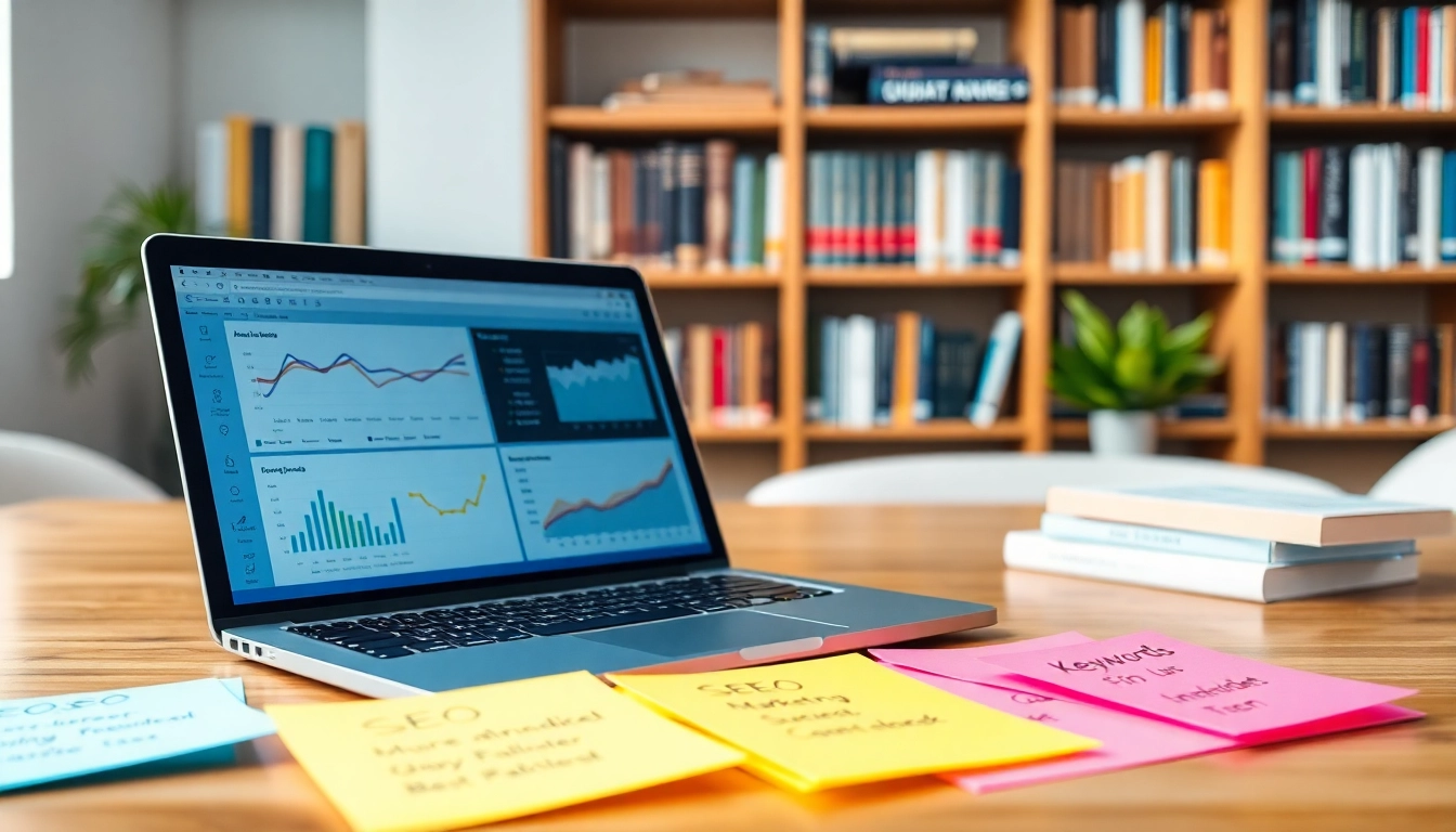 Boost your SEO understanding with an engaging workspace showcasing analytical insights and strategies.