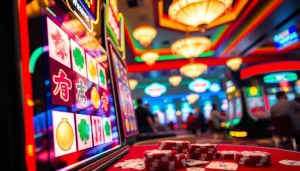 Menangkan di mahjong ways 2 slot dengan mesin slot yang berwarna-warni dan simbol tradisional.