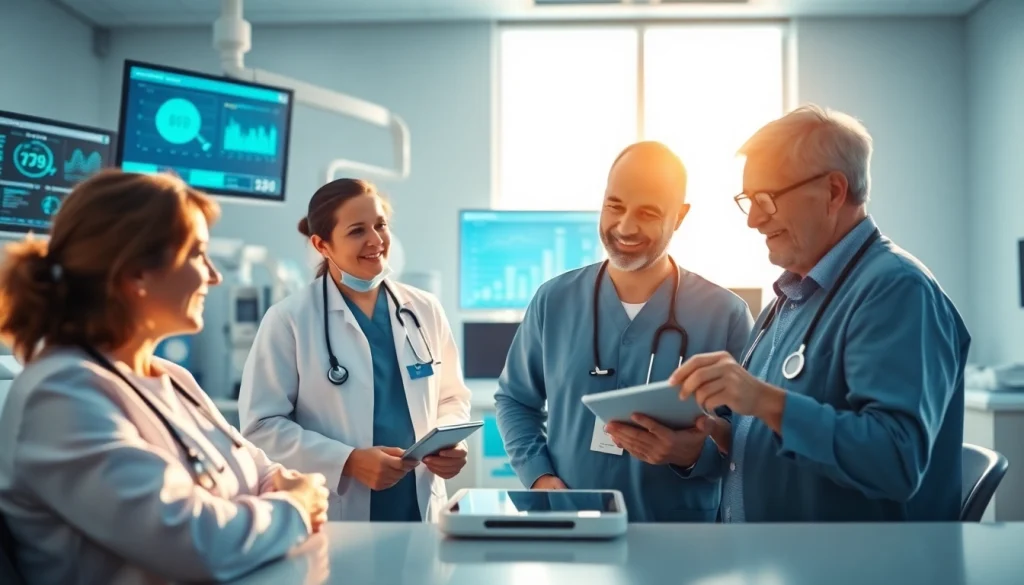 Showcase of digital health services by trevia.com in a professional healthcare setting.