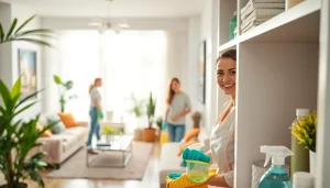 Efficient cleaning service by professional team creating a pristine home environment.