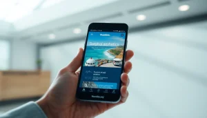 Nuvelios.org의 모바일 플랫폼에서 여행 및 성형 관련 정보를 확인하는 사용자 모습