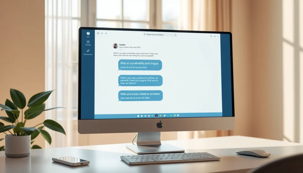 Engaging AI chatbot interface for sex AI conversations in a modern workspace.