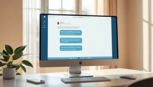Engaging AI chatbot interface for sex AI conversations in a modern workspace.