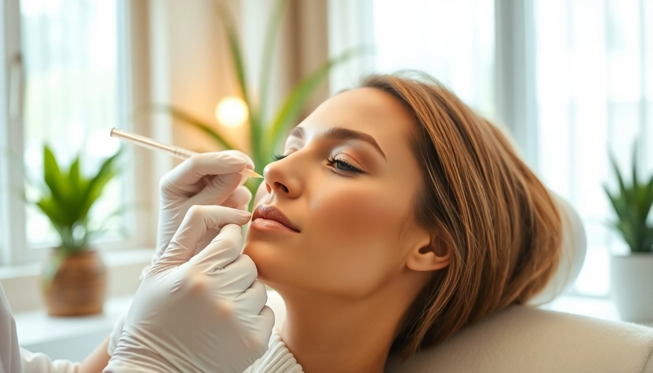 Woman receiving Botox treatment in a serene medical spa setting, highlighting Botox Nyack.