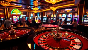 Players engaging in high-stakes action at 789win.com casino tables, creating an exciting atmosphere.