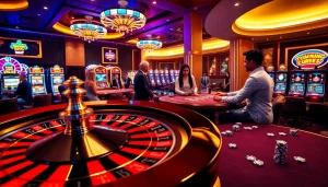 Experience the thrill of casino games at f8bet.com with vibrant roulette action and engaging gamblers.
