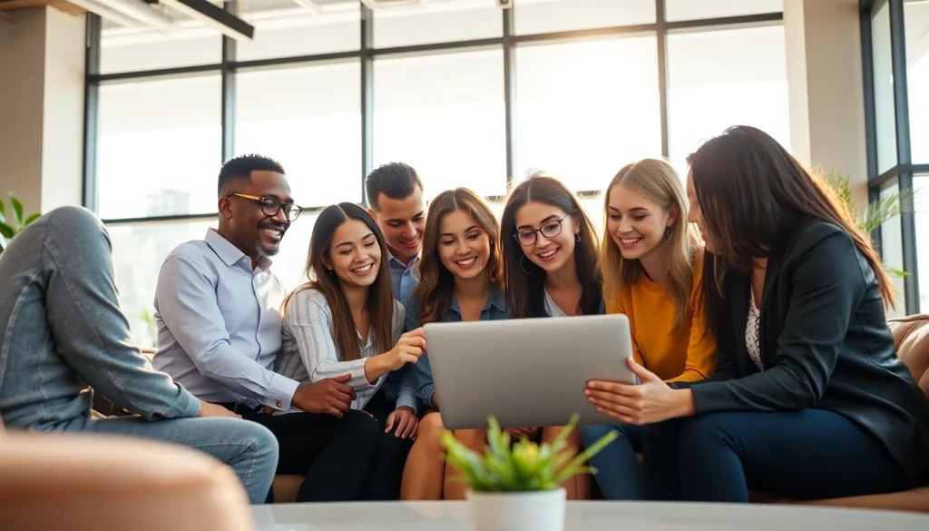 Engaged professionals strategizing during a business meeting in a modern office environment.