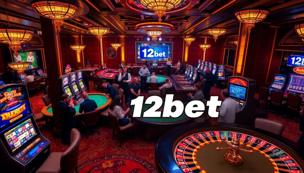 Players enjoying thrilling games and betting at 12bet's vibrant online casino.
