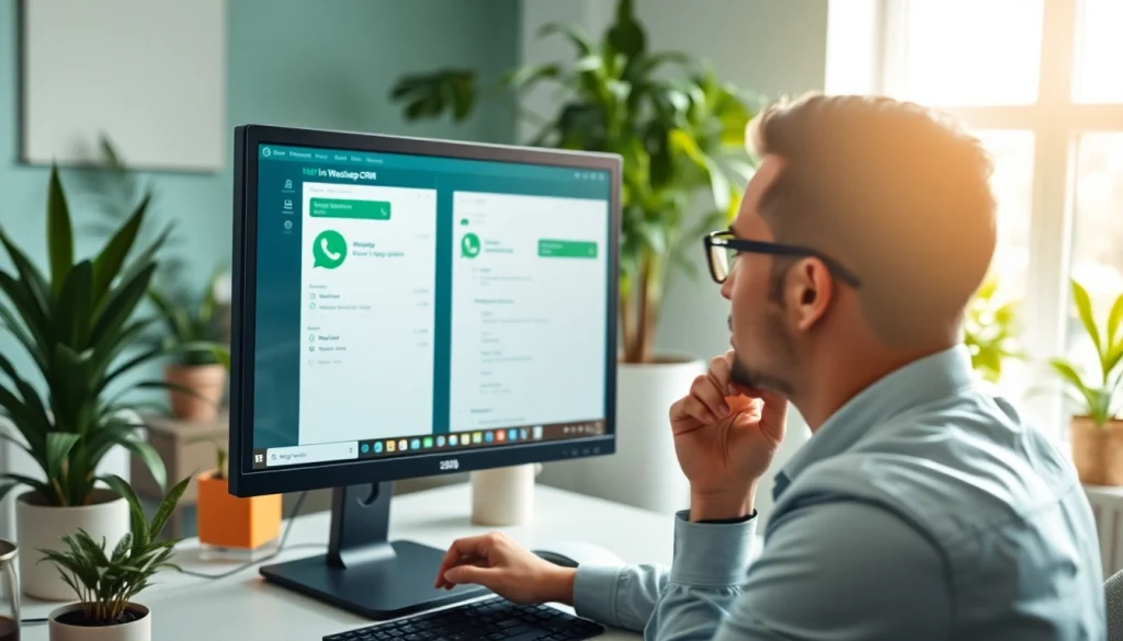 Understanding What is a CRM for WhatsApp in a business environment with a professional analyzing data.