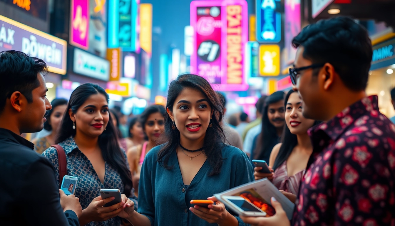 Engaging scene representing Bollywood gossip at https://theopinionatedindian.com with vibrant urban elements.