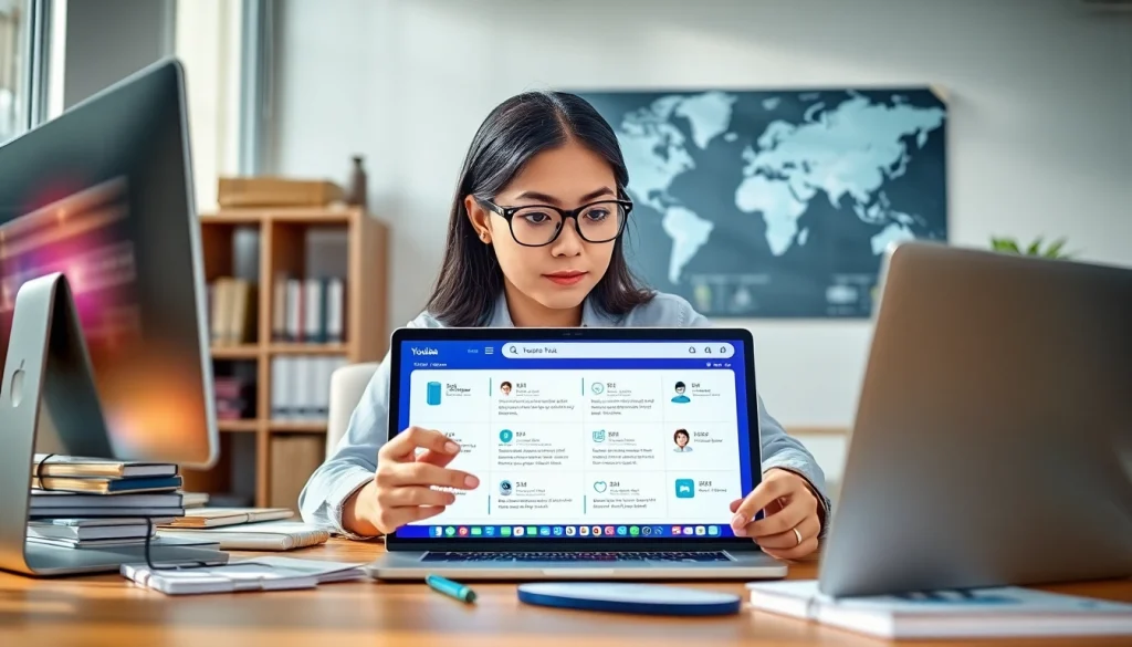 Youdao Translation tool in a modern workspace focusing on innovation and global communication.