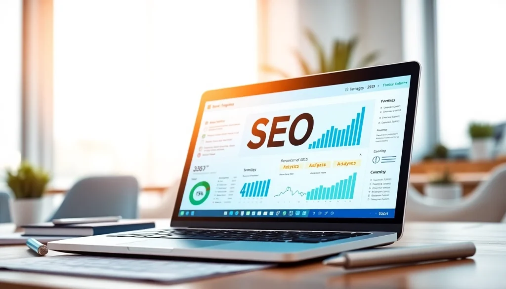 Enhance your SEO strategies with insights from search engine optimization metrics on a laptop.