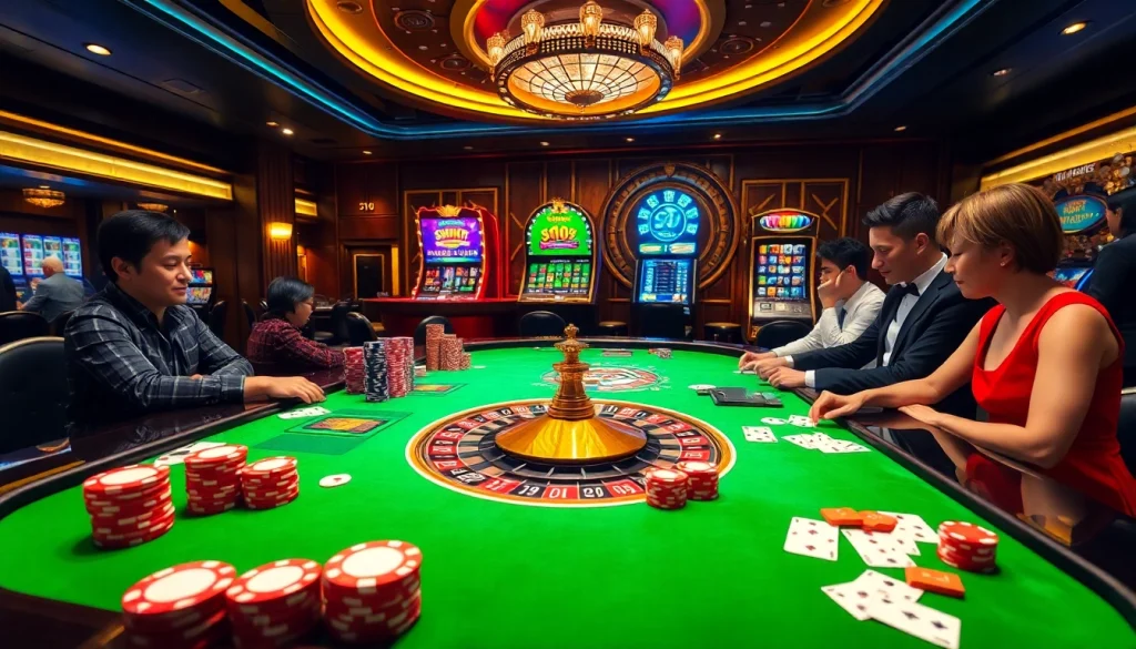 Engaged players enjoying roulette at a professional casino, exploring 789BET lừa đảo không ?