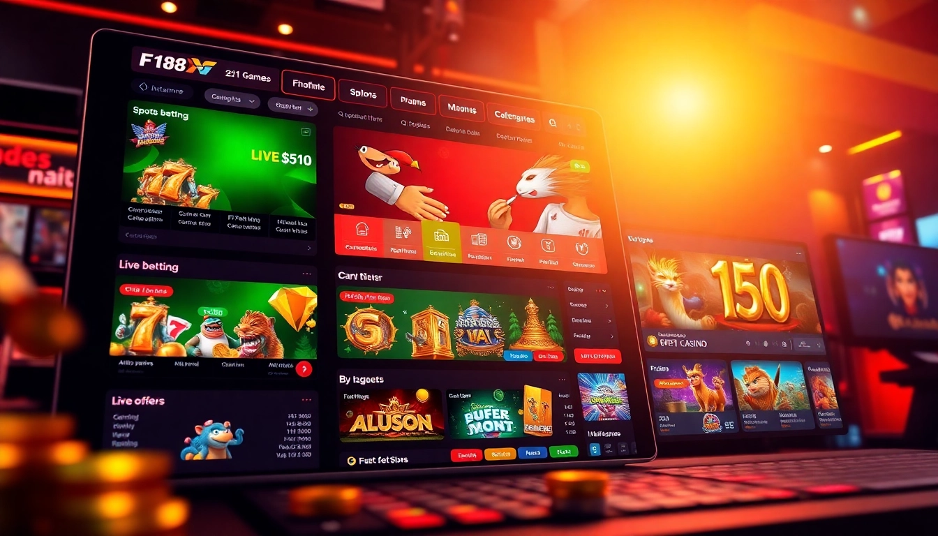 F168 online gambling platform showcasing vibrant games, user-friendly interface, and engaging promotions.