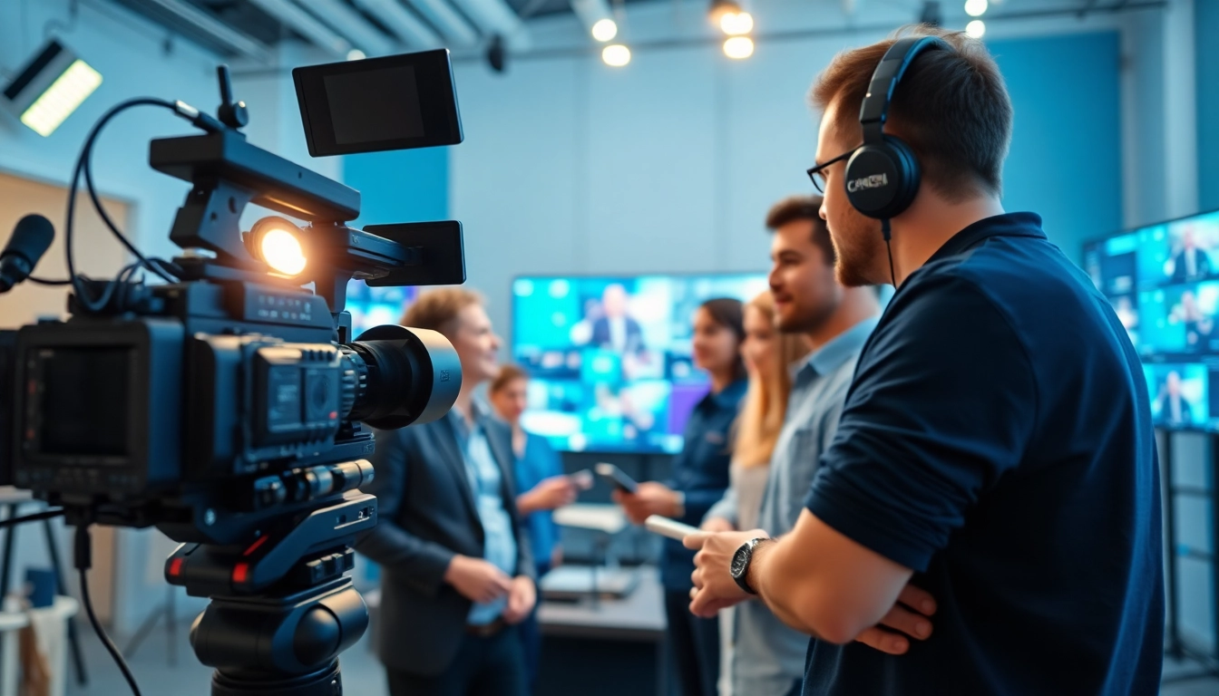 Showcasing a skilled team in a Video Production Company Phoenix studio, creating engaging content.