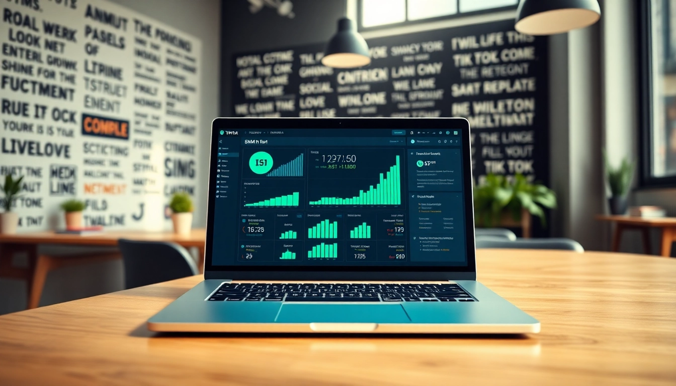 Maximize your presence with an effective TikTok SMM panel displayed on a modern laptop.