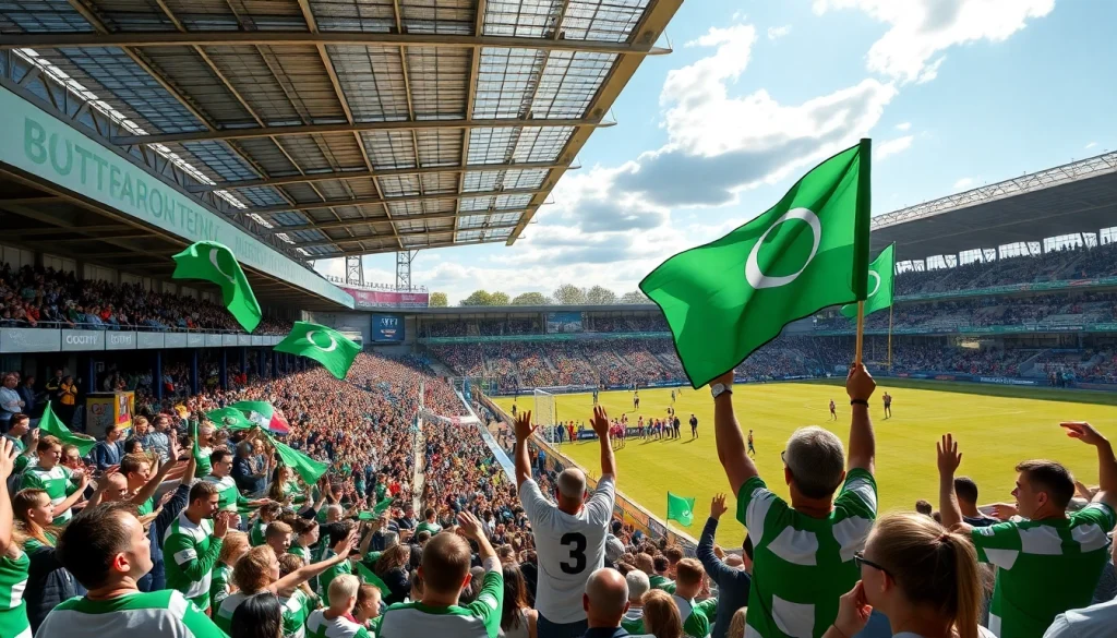Exciting matchday at Butts Park Arena, Coventry's vibrant sporting hub.