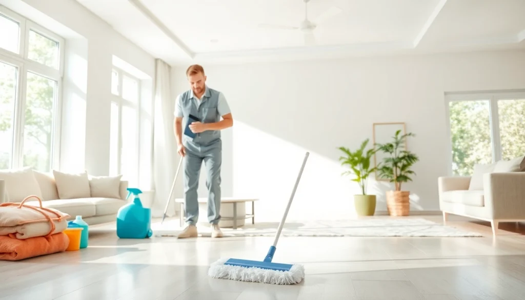 Engage professional cleaning service transforming a living room with clear light and vibrant colors.