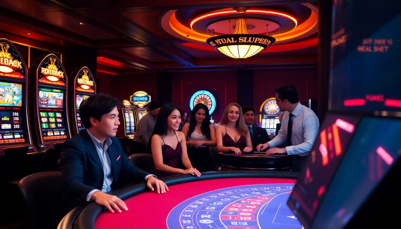 Experience thrilling gameplay at Discover SuperPH with vibrant casino visuals and engaging players.
