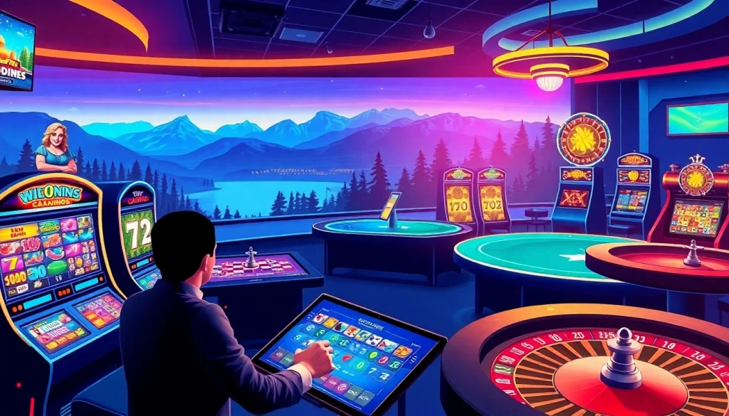Discover engaging visuals depicting the best online casinos in British Columbia filled with vibrant gaming experiences.