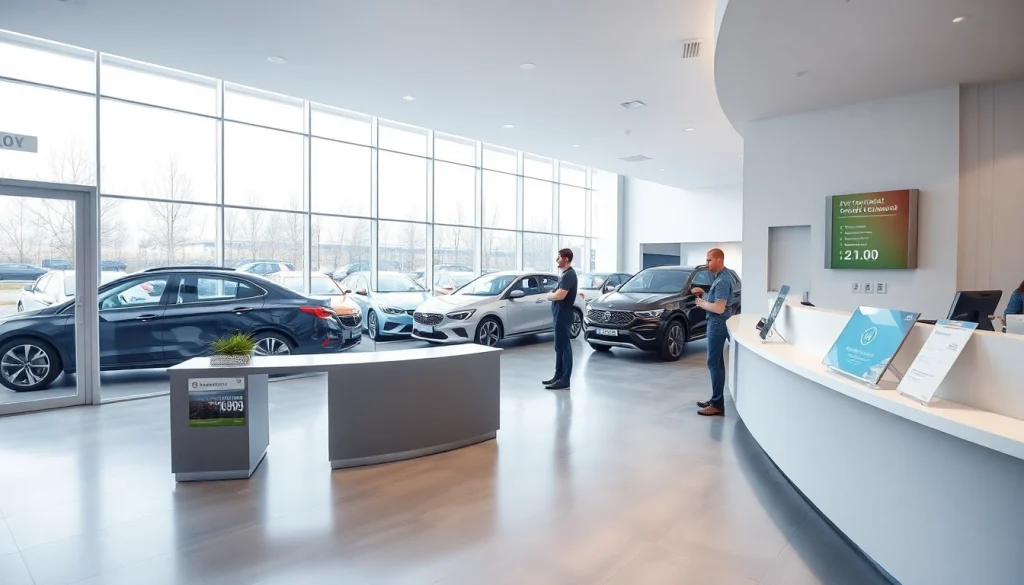 Modern car rental office in Chișinău showcasing avtoprokat services.