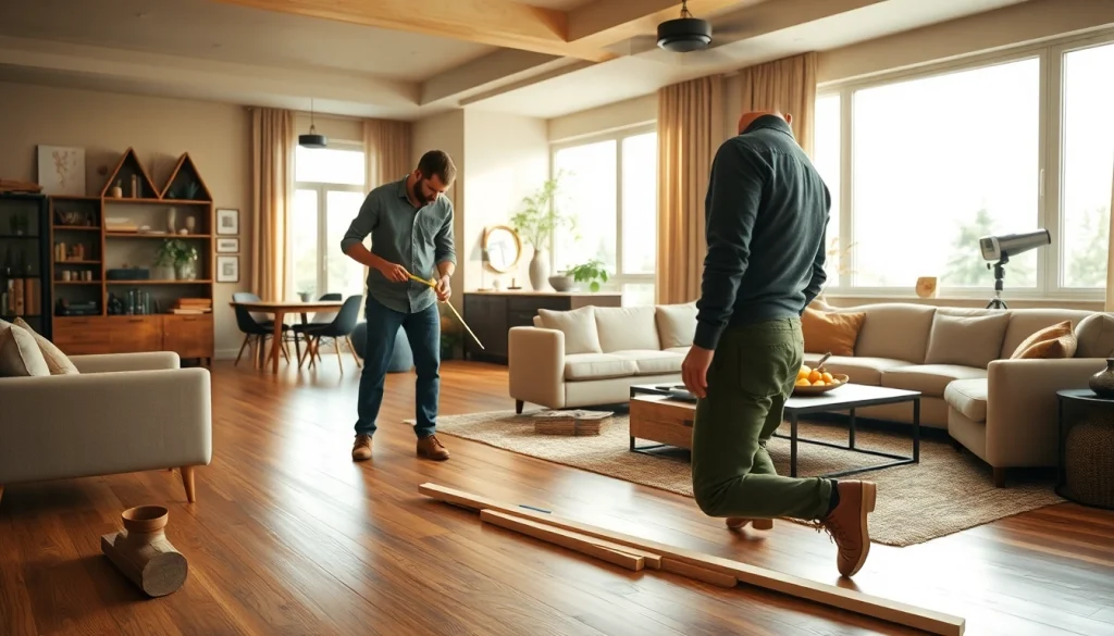 Transform your home renovation with modern design elements and natural light in a cozy living room.