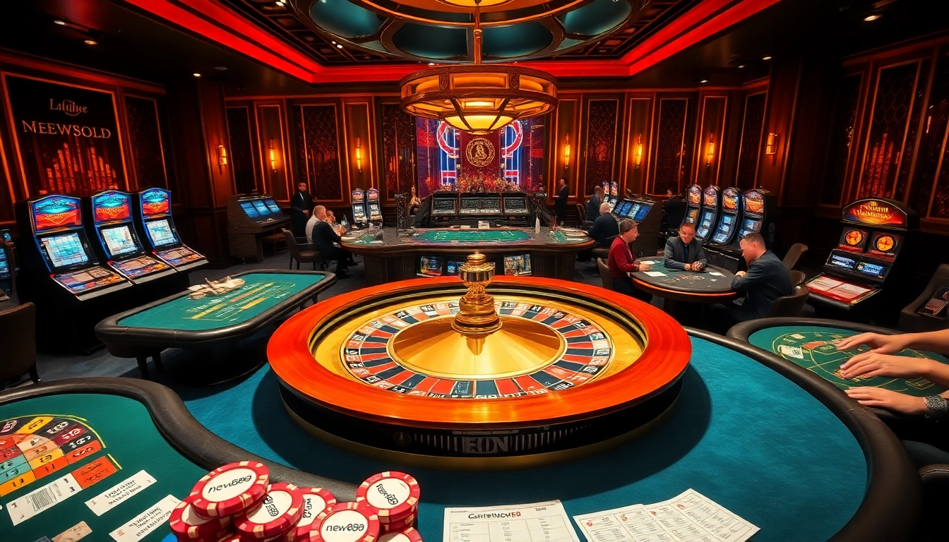 Experience the excitement of gambling at new888 with vibrant slot machines and engaging poker tables.