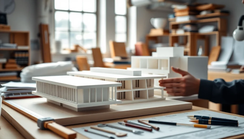 Architekturmodellbau Stuttgart zeigt präzise Detailarbeit im Modellbauprozess.