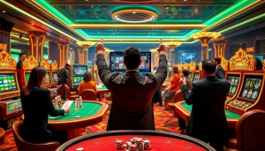 Experience the excitement of chơi game mmoo with vibrant casino tables and thrilling slot machines.