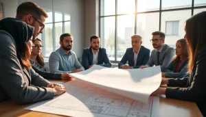 Construction advocacy Colorado professionals collaborating in a vibrant conference setting.