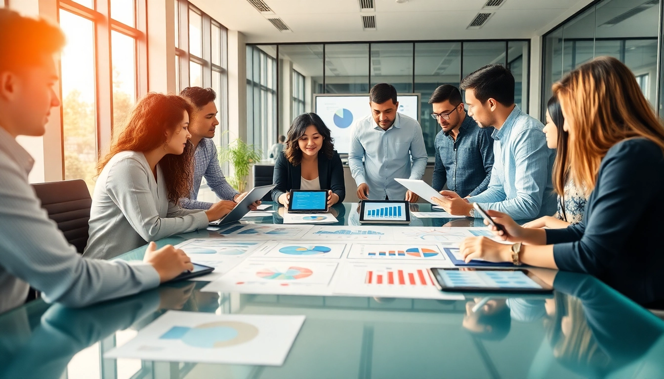 Collaborative brainstorming session featuring diverse team members with insights on https://www.maeden.com/en.