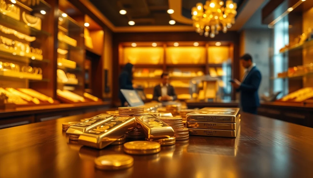 Goldankauf Kerpen - gold buyers evaluating precious gold jewelry in a professional setting.
