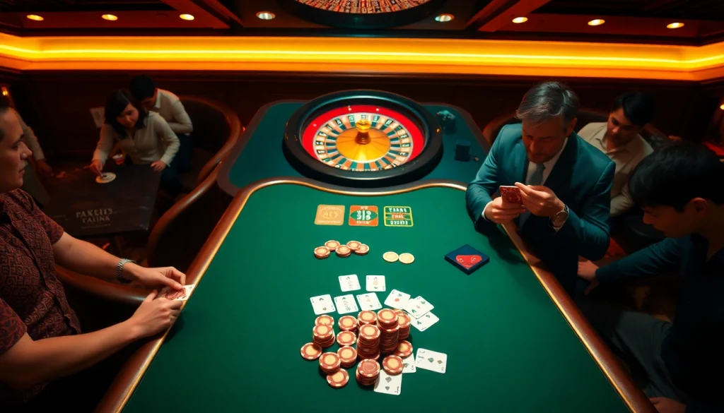Experience the thrill of xx88 at a vibrant casino table with poker chips and cards.