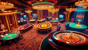 Experience thrilling gameplay at ww88 with vibrant gaming tables and excited players.