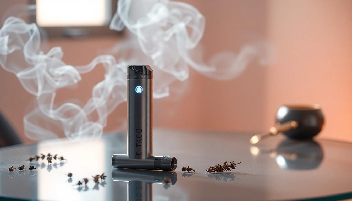 Stylish disposable vape showcasing PECAH837 design features in an innovative setting.