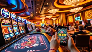 Gambling enthusiasts enjoying the vibrant atmosphere at https://rr8888.in.net/ casino with engaging slots and table games.