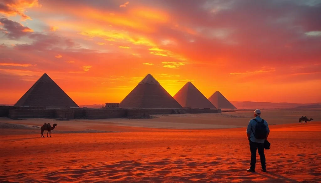 Explore the majestic pyramids in Egypt, showcasing their grandeur and historical significance.