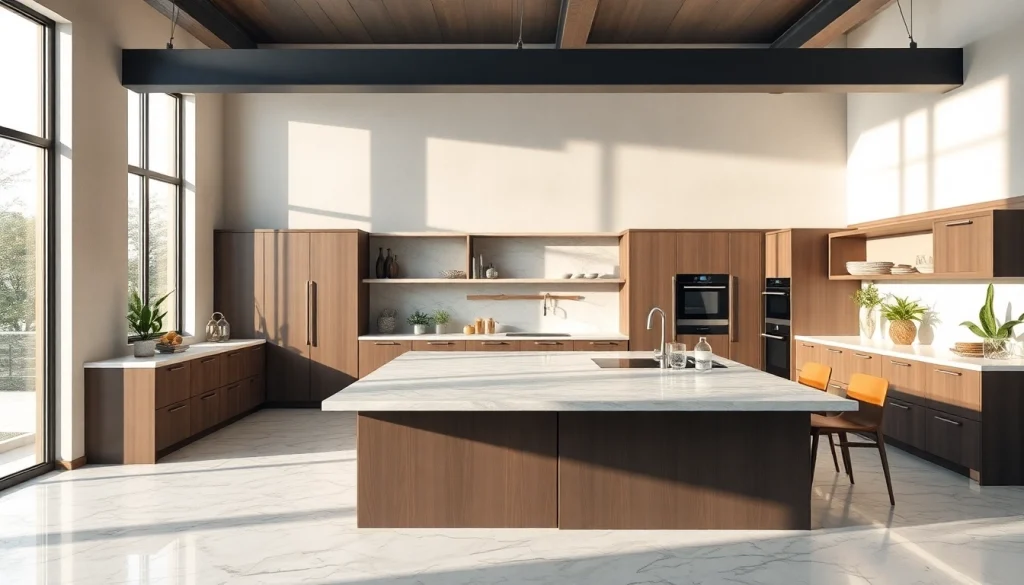 Sile Stone Quartz countertops enhancing a modern kitchen's beauty and elegance.