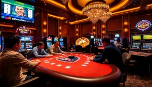 Live football betting excitement on luongsontv at a luxurious casino table.