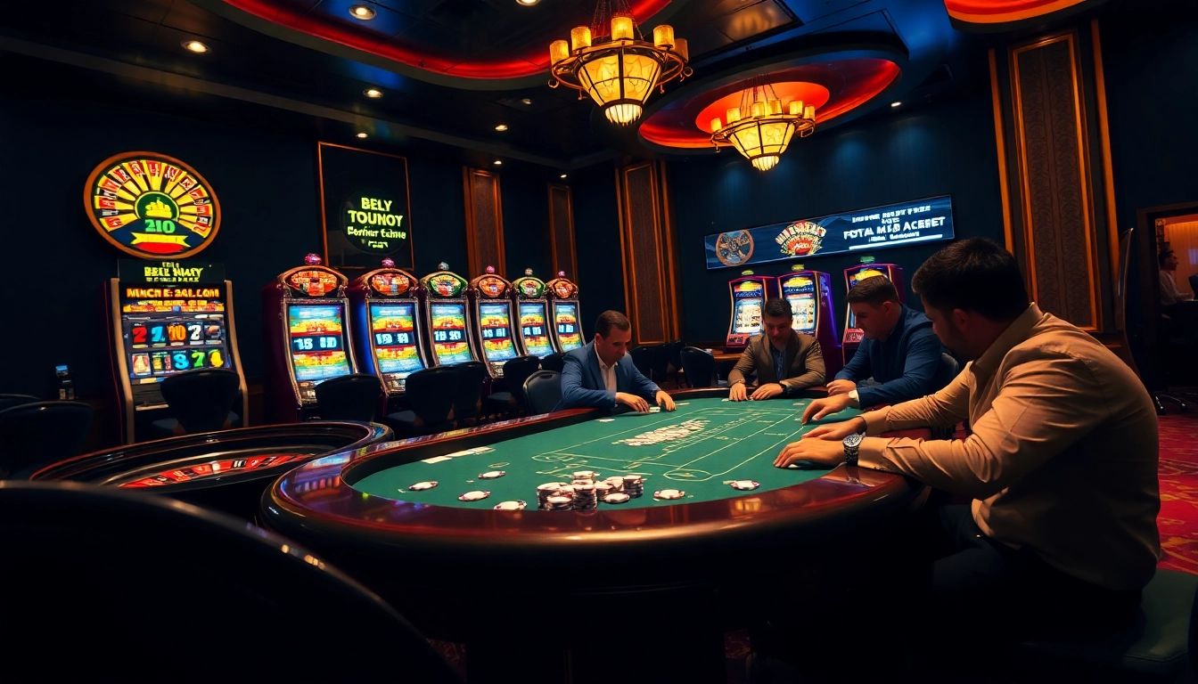 Experience a thrilling game of poker at oxplay in a luxurious casino setting.