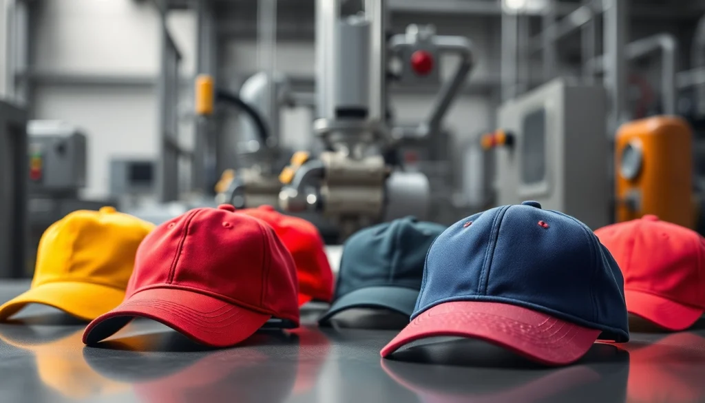 Showcase of flip top cap manufacturer designs, featuring vibrant colors and textures in a modern setting.