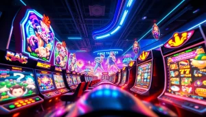 Vibrant gaming visuals featuring JAMETKUPROY88 with exciting slot machine graphics and dynamic animations.