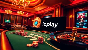 Experience the thrill of betting with Onicplay at a luxurious casino featuring poker and roulette.