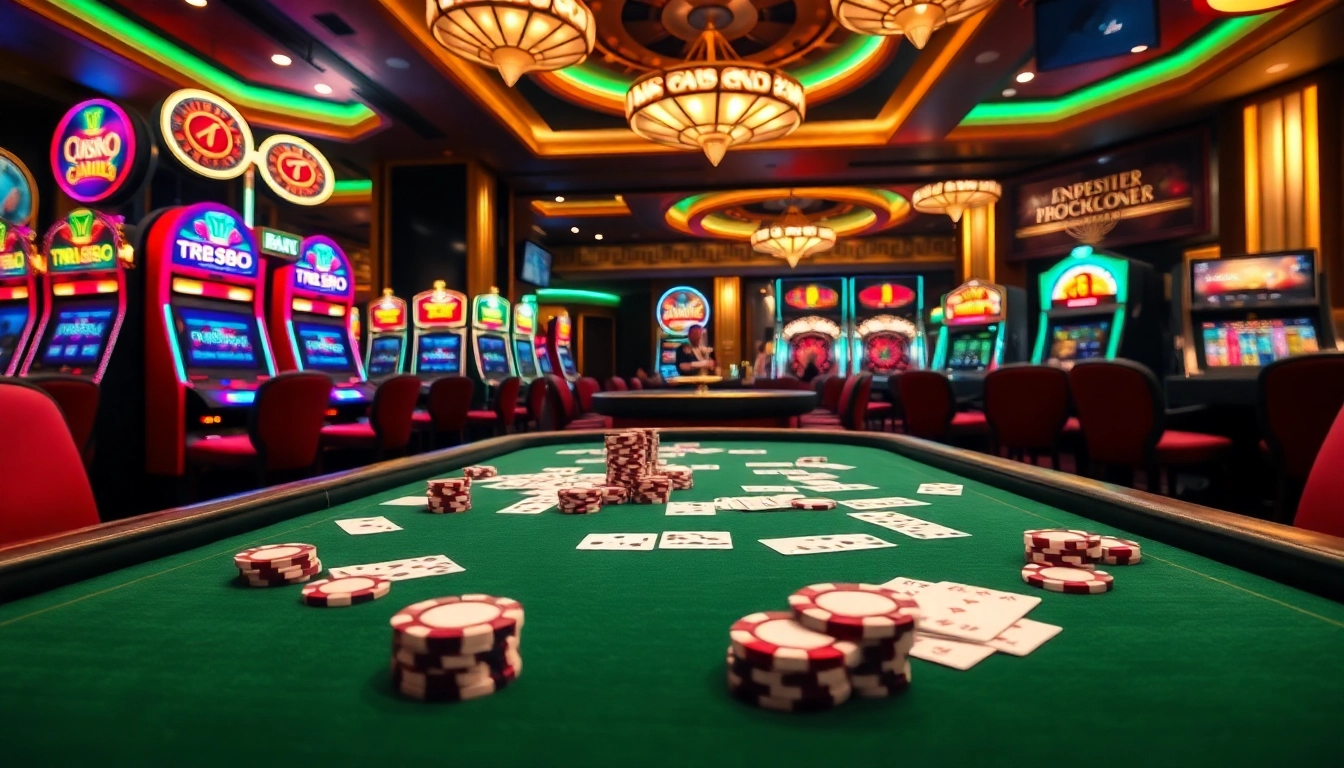 Gamble strategically at our TR88 poker table amidst vibrant casino excitement.